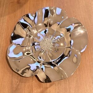 Vintage International Silver Company 1994 silver plated flower dish